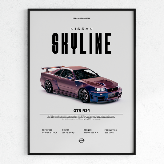 NISSAN SKYLINE GTR R34 | PHOTO FRAMES