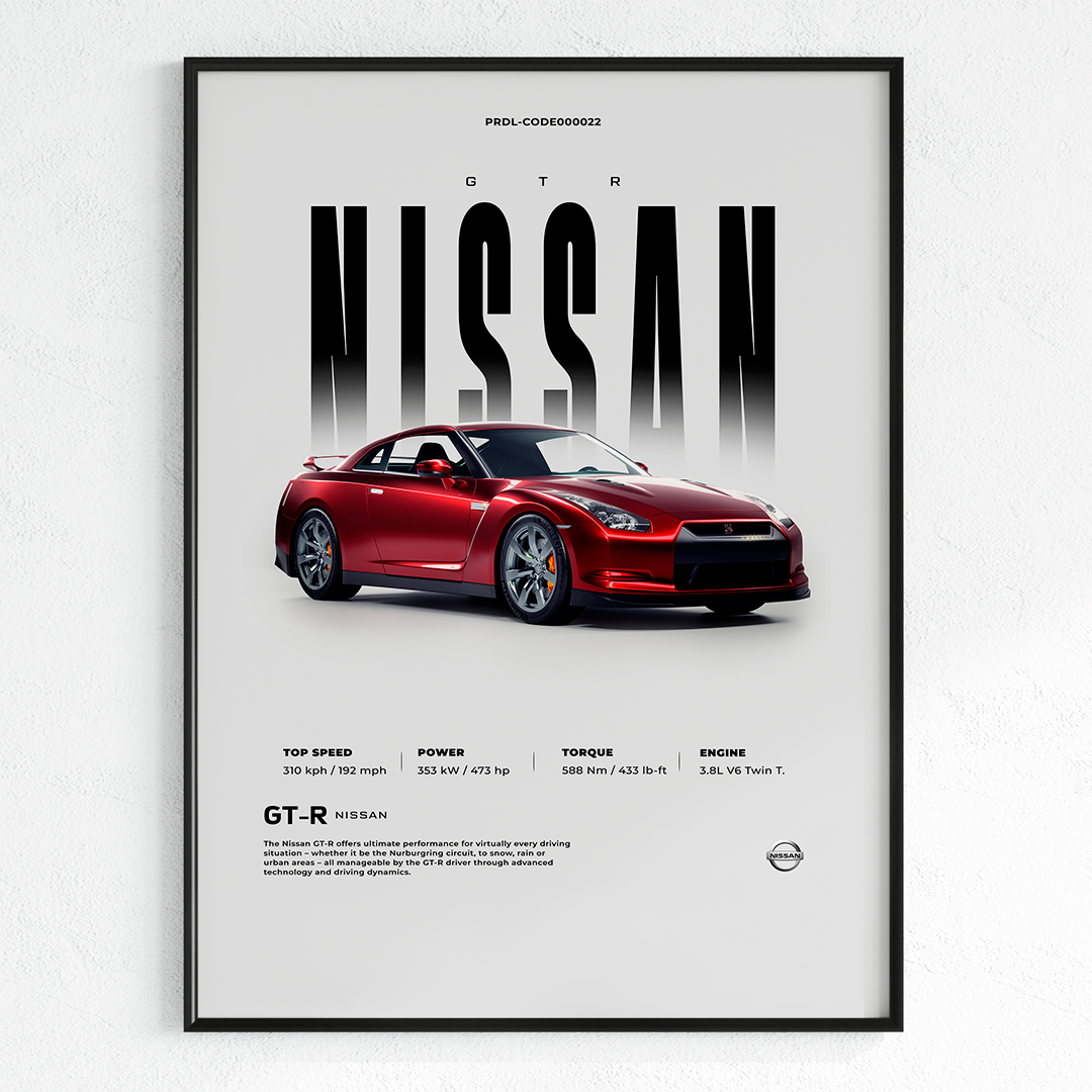 NISSAN GTR RED | PHOTO FRAMES