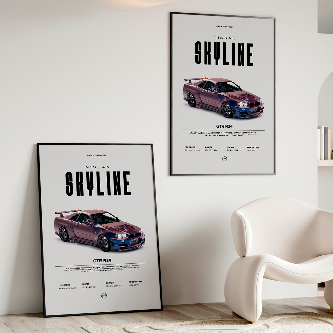 NISSAN SKYLINE GTR R34 | PHOTO FRAMES