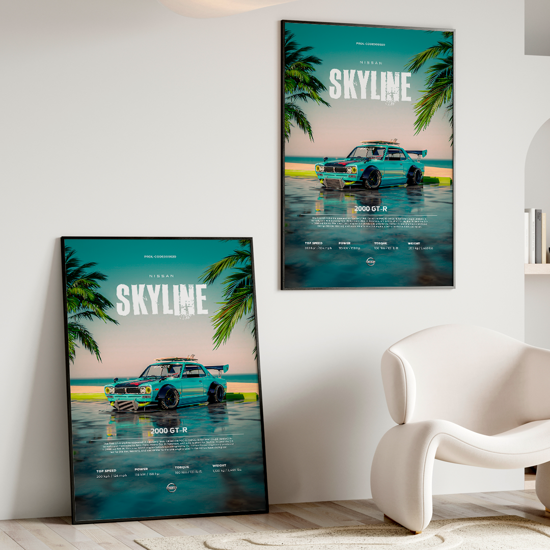 NISSAN SKYLINE 2000 GTR | PHOTO FRAMES
