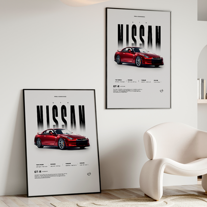 NISSAN GTR RED | PHOTO FRAMES