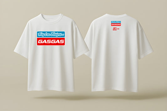 TROY LEE DESIGNS GAS GAS | WHITE OVERSIZED FIT TEE
