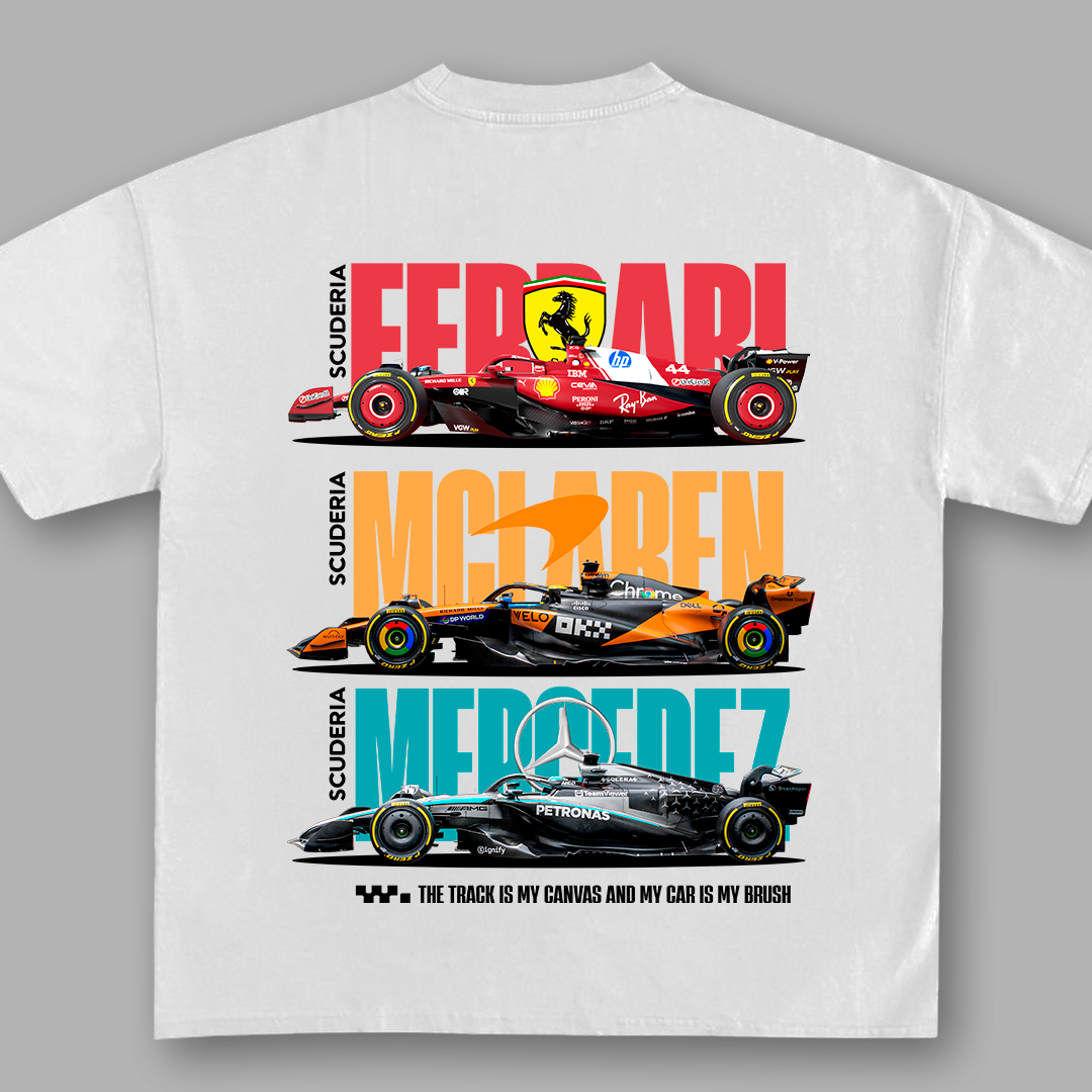 FORMULA ONE MIX | WHITE OVERSIZED FIT TEE