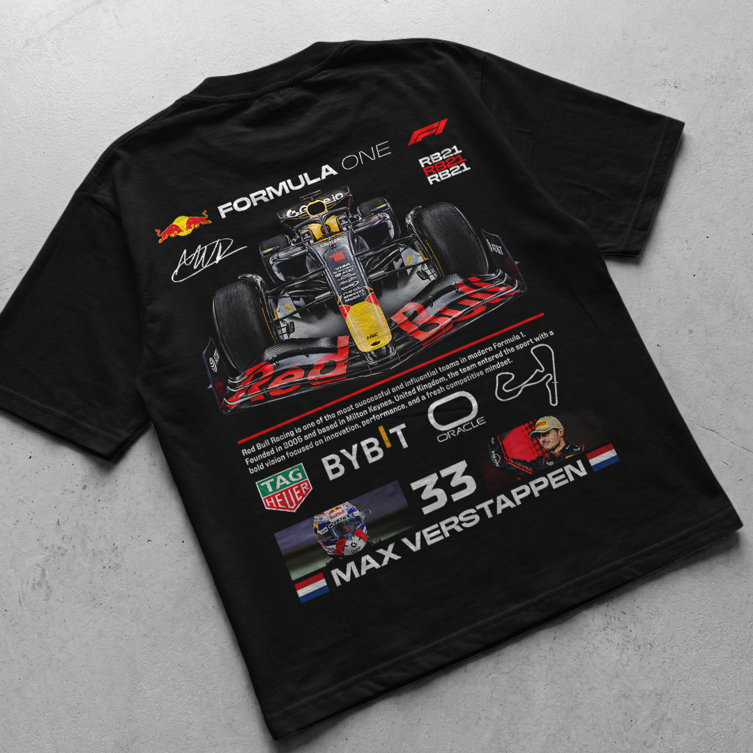 FORMULA ONE MAX 33| BLACK OVERSIZED FIT TEE