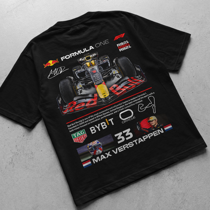 FORMULA ONE MAX 33| BLACK OVERSIZED FIT TEE