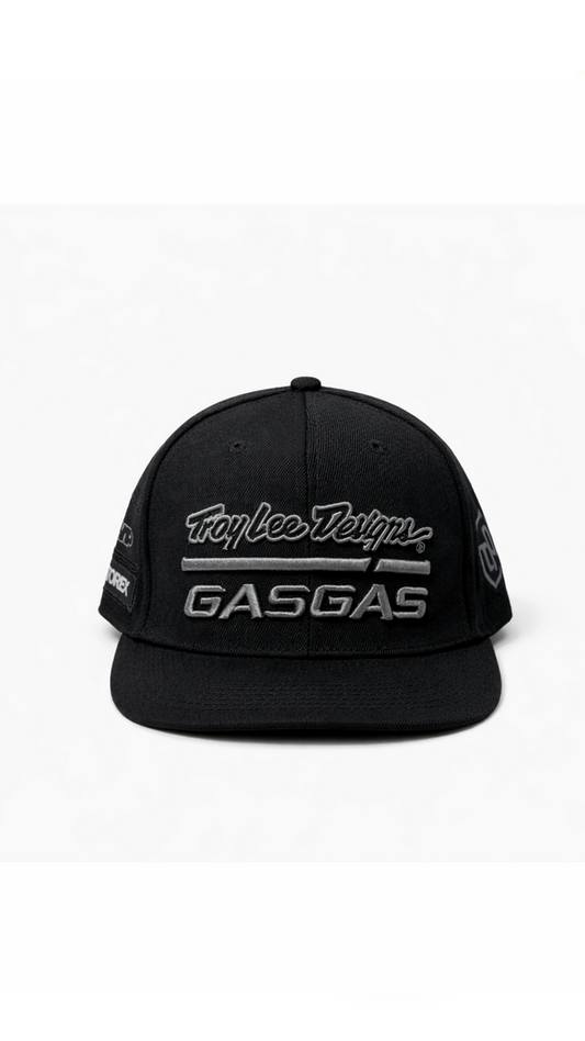 TROYLEE DESIGNS GAS GAS BLACK (EMBROYDERY) | SNAPBACK CAP