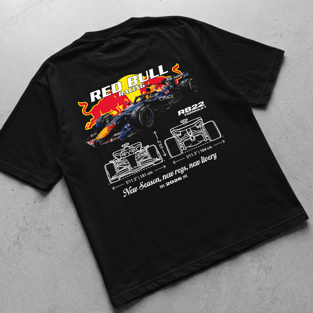 RB 22 REDBULL RACING | BLACK OVERSIZED FIT TEE