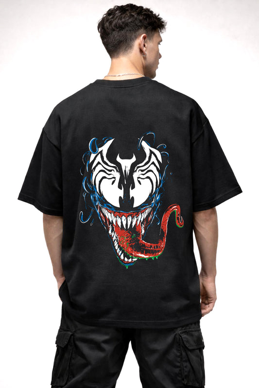 VENOM COMIC GRAPHIC | BLACK OVERSIZED FIT TEE