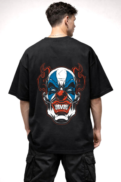 JOKER HORROR MASK GRAPHIC | BLACK OVERSIZED FIT TEE