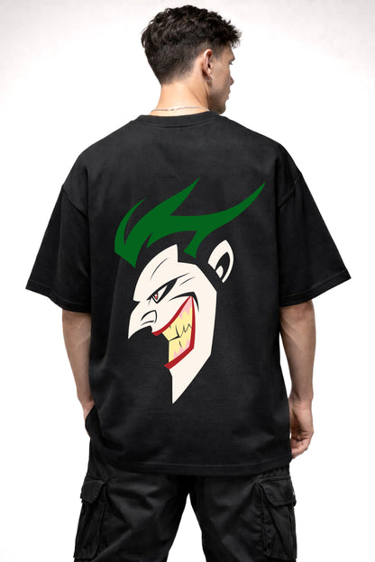 JOKER CARTOON GRAPHIC | BLACK OVERSIZED FIT TEE