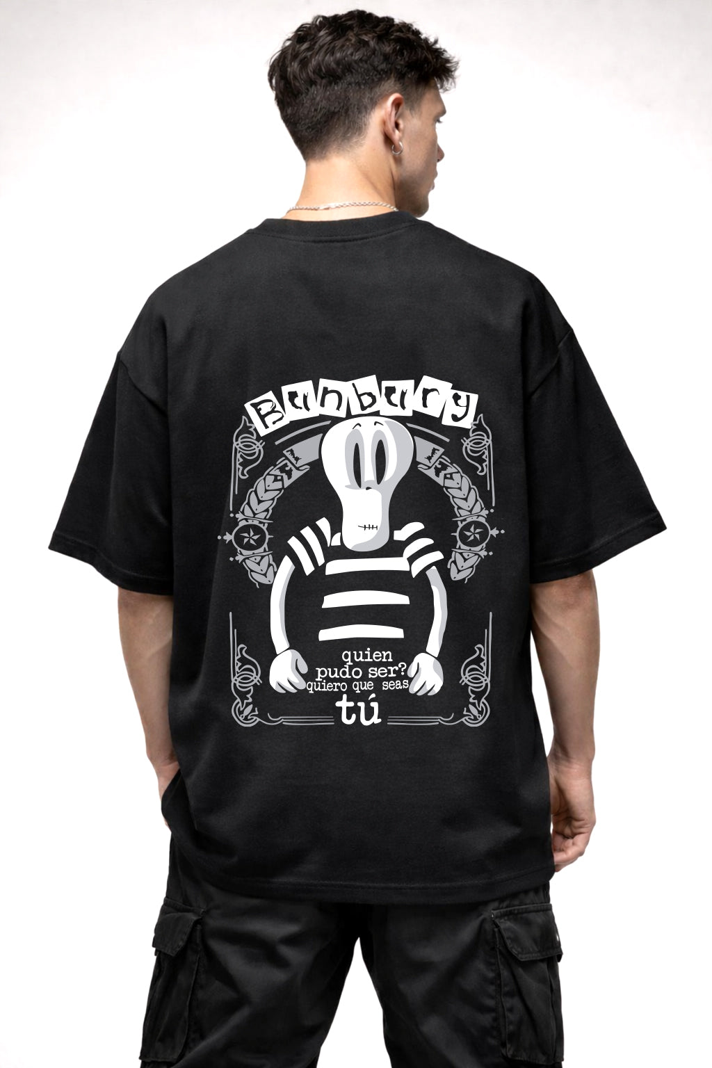 SKELETON GRAPHIC | BLACK OVERSIZED FIT TEE
