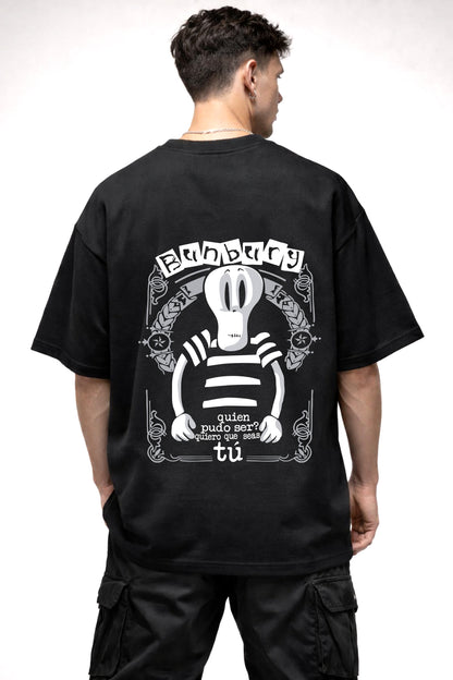 SKELETON GRAPHIC | BLACK OVERSIZED FIT TEE