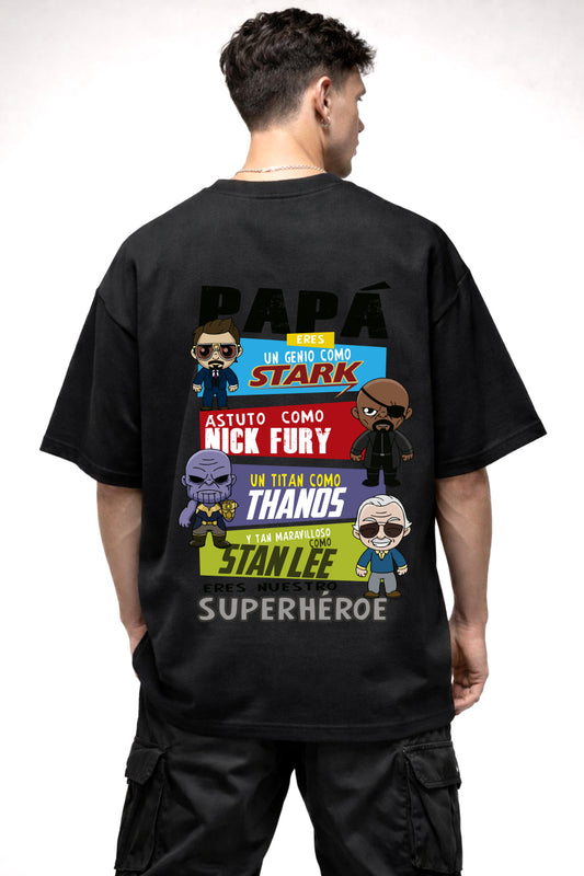 MARVEL COMIC GRAPHIC | BLACK OVERSIZED FIT TEE