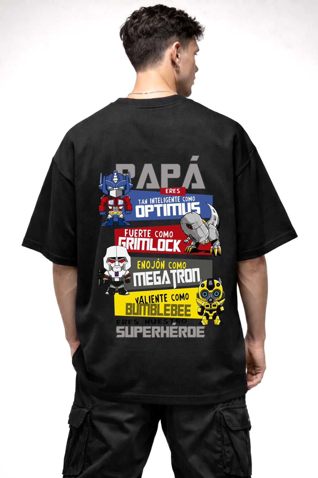 TRANSFORMERS COMIC GRAPHIC | BLACK OVERSIZED FIT TEE