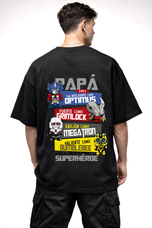 TRANSFORMERS COMIC GRAPHIC | BLACK OVERSIZED FIT TEE