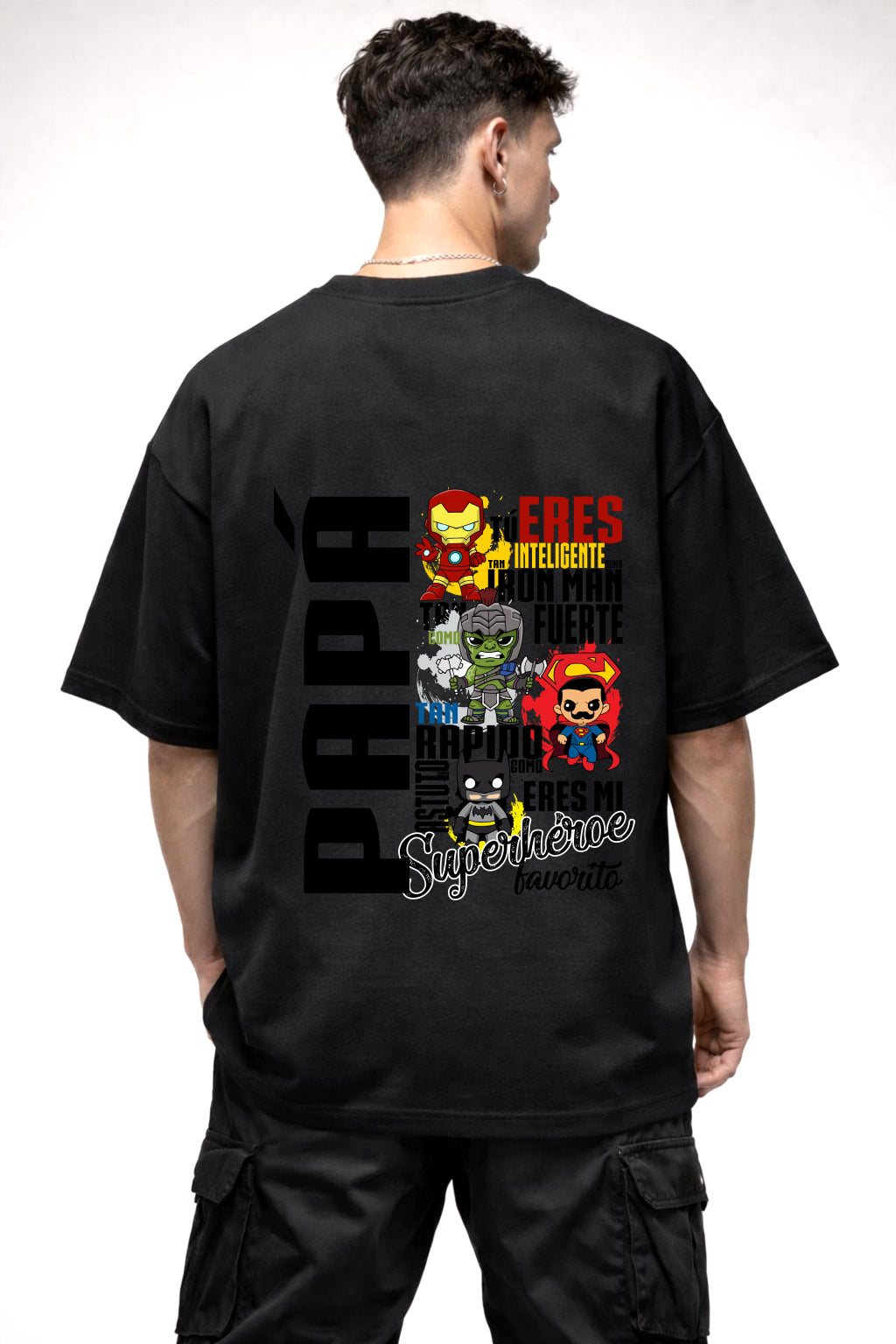 IRONMAN COMIC GRAPHIC | BLACK OVERSIZED FIT TEE