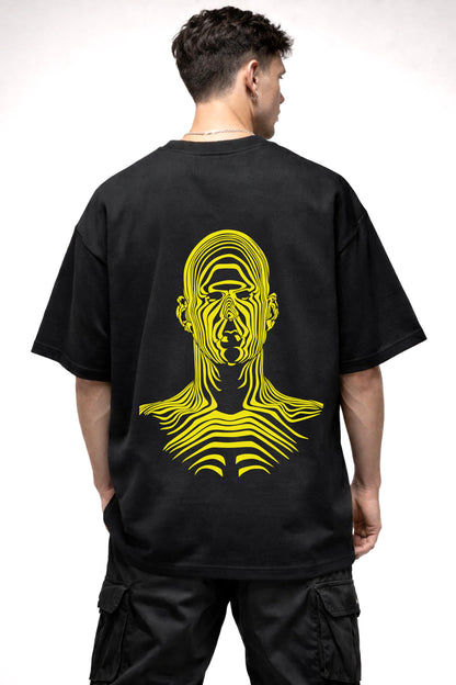 ILLUSION GRAPHIC | BLACK OVERSIZED FIT TEE