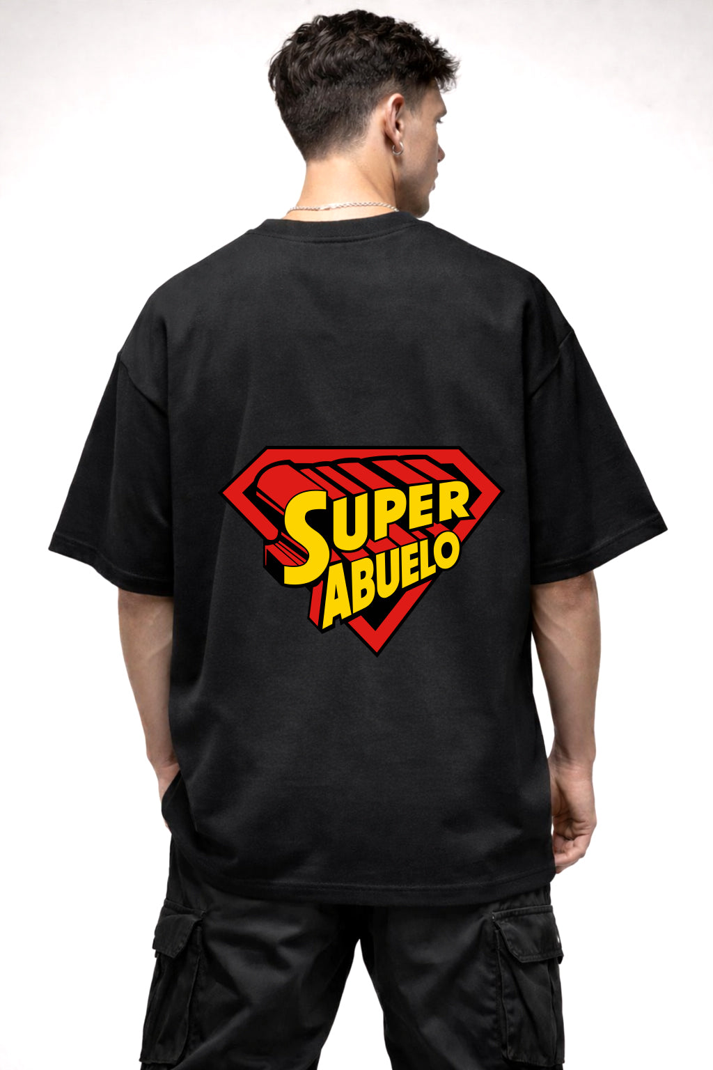 SUPER ABUELO GRAPHIC | BLACK OVERSIZED FIT TEE