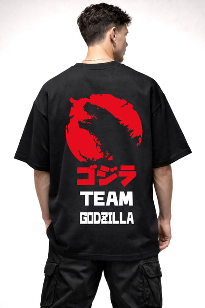 TEAM GODZILLA GRAPHIC | BLACK OVERSIZED FIT TEE