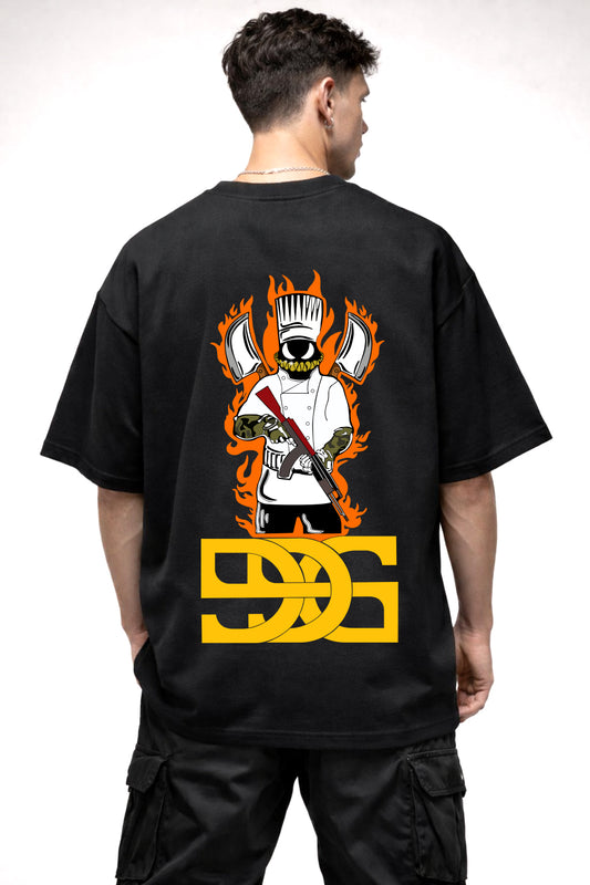 DEVIL CHEF GRAPHIC | BLACK OVERSIZED FIT TEE