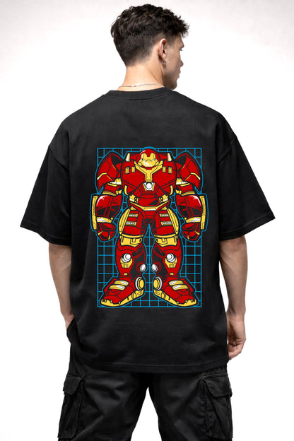IRONMAN SUIT GRAPHIC | BLACK OVERSIZED FIT TEE