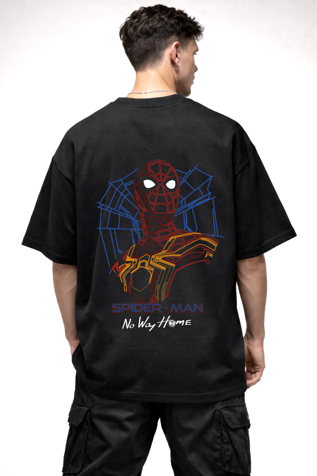 IRON SPIDER ARMOUR GRAPHIC | BLACK OVERSIZED FIT TEE