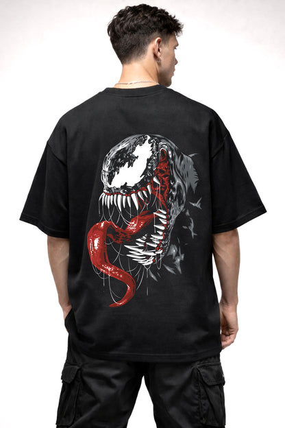 VENOM HUNGRY GRAPHIC | BLACK OVERSIZED FIT TEE