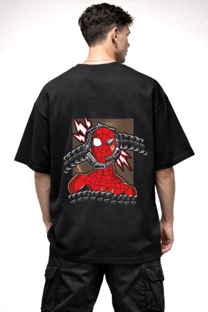 DR OCTO ARMOUR CRUSHING SPIDY FACE GRAPHIC | BLACK OVERSIZED FIT TEE