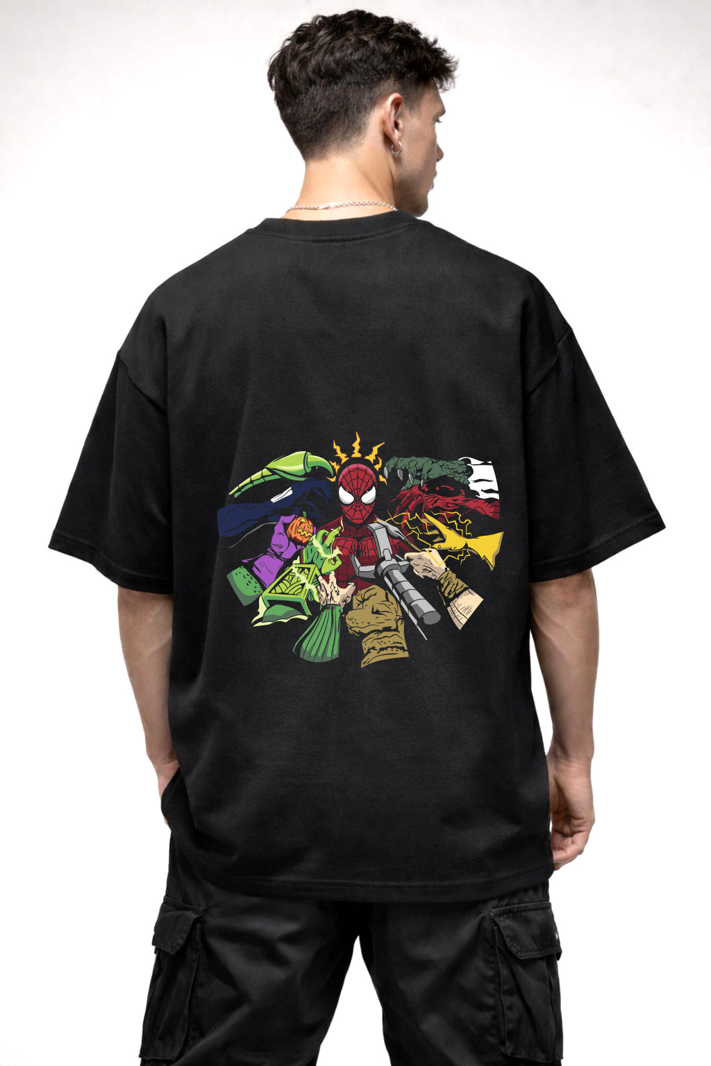 SPIDY SENSE GRAPHIC | BLACK OVERSIZED FIT TEE