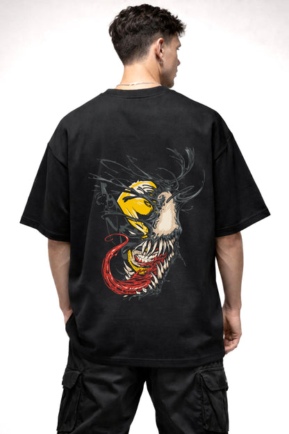 VENOM WOLVERINE GRAPHIC | BLACK OVERSIZED FIT TEE