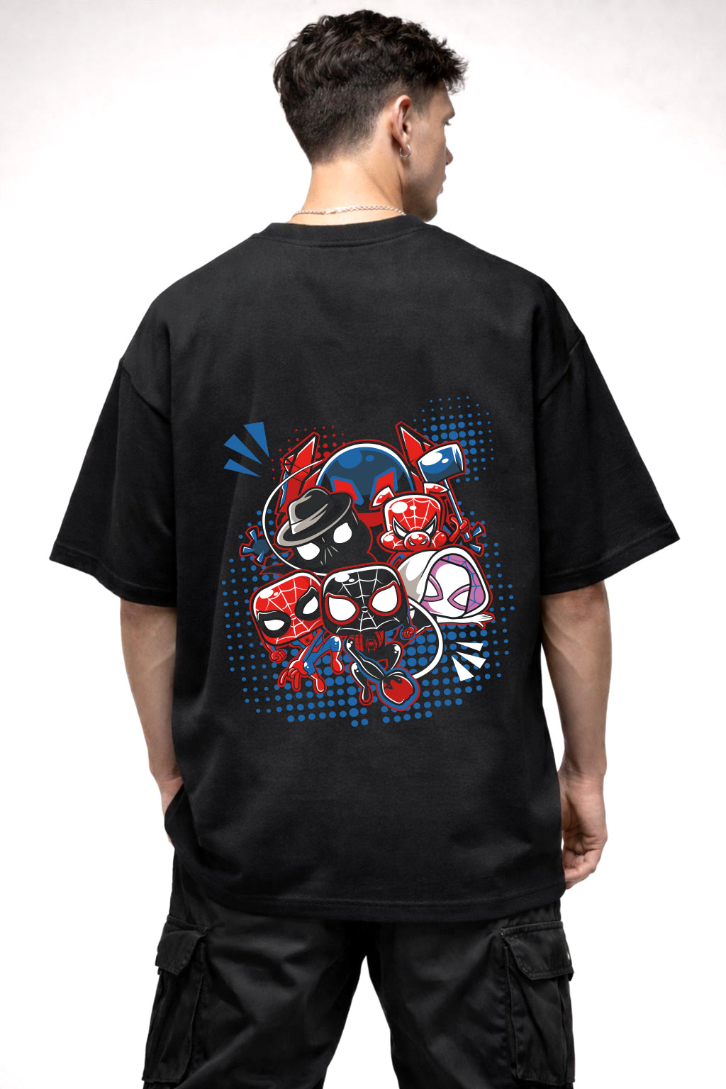 SPIDER VERSE GRAPHIC | BLACK OVERSIZED FIT TEE