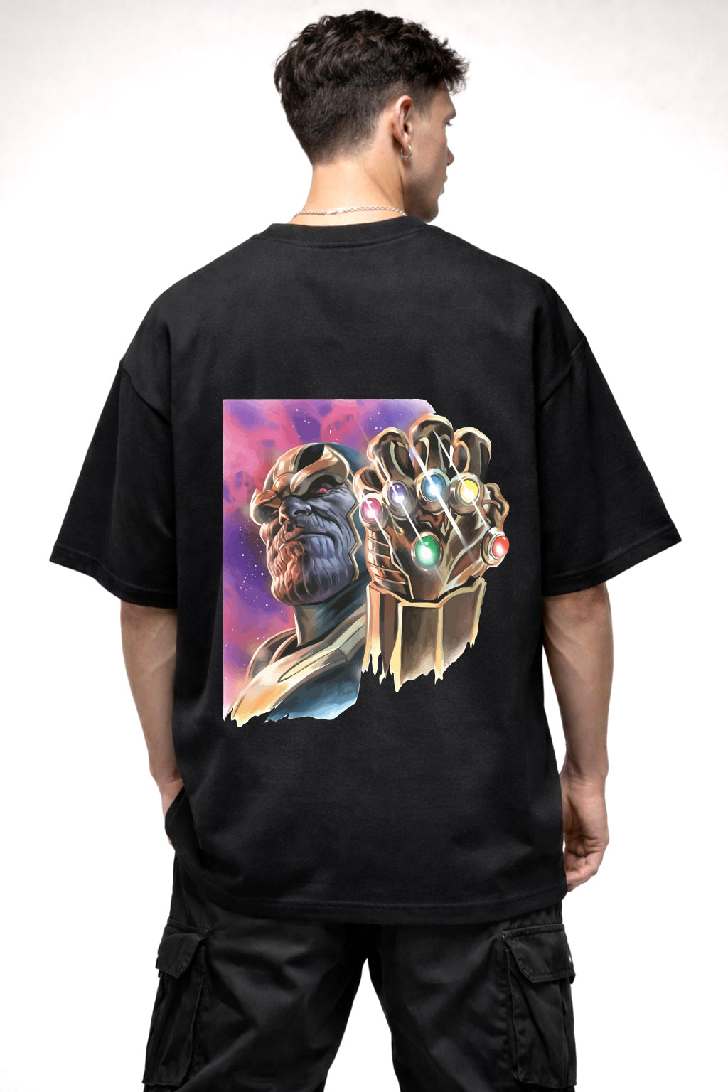 THANOS GRAPHIC | BLACK OVERSIZED FIT TEE