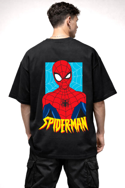 SPIDER VERSE PETER PARKER ANIME GRAPHIC | BLACK OVERSIZED FIT TEE