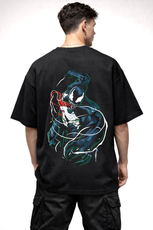 ATTACKING VENOM GRAPHIC | BLACK OVERSIZED FIT TEE