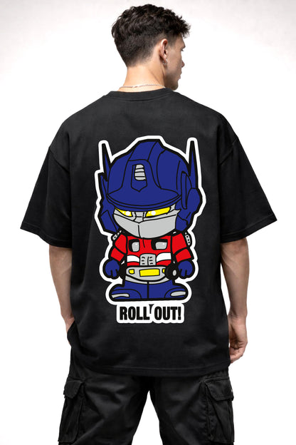 TRANSFORMERS COMIC GRAPHIC | BLACK OVERSIZED FIT TEE