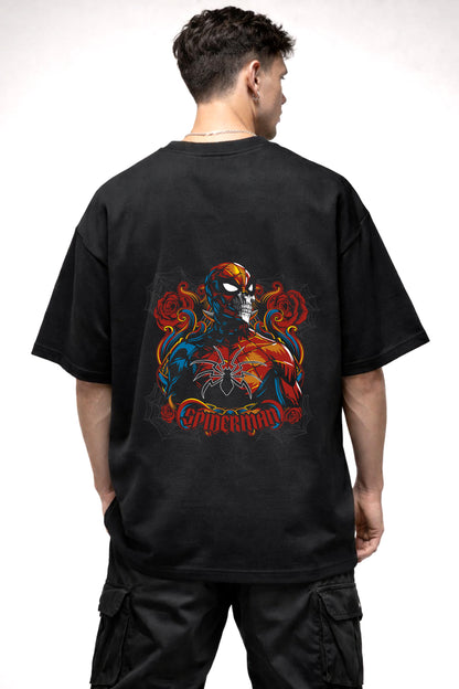 SKULL SPIDER GRAPHIC | BLACK OVERSIZED FIT TEE
