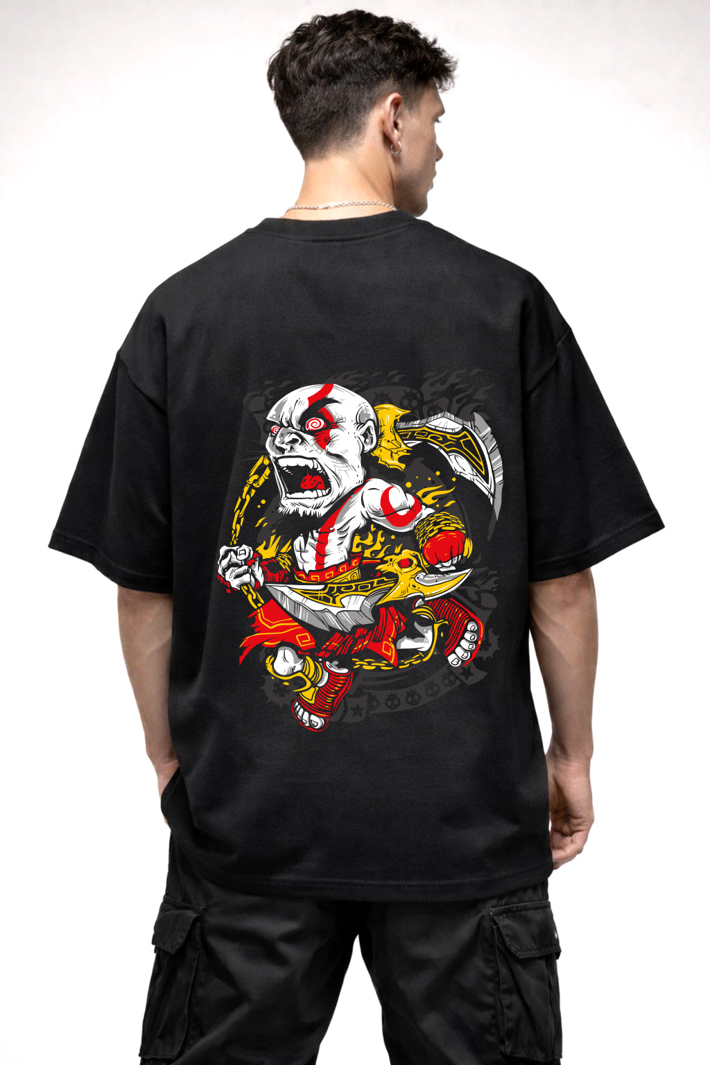 GAMING COMIC GRAPHIC | BLACK OVERSIZED FIT TEE