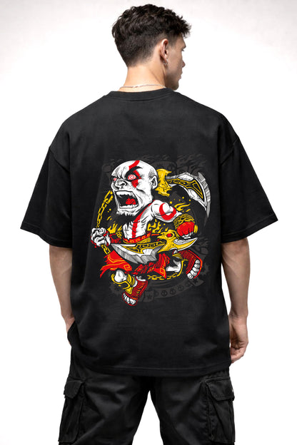 GAMING COMIC GRAPHIC | BLACK OVERSIZED FIT TEE