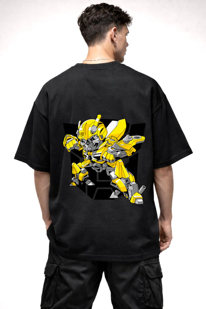 BUMBLEBEE CARTOON GRAPHIC | BLACK OVERSIZED FIT TEE