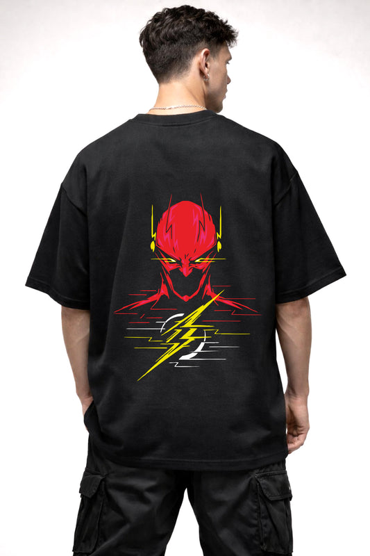 THE FLASH GRAPHIC | BLACK OVERSIZED FIT TEE