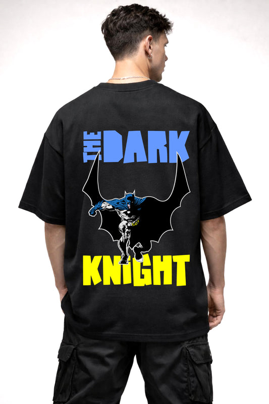 THE DARK KNIGHT CARTOON GRAPHIC | BLACK OVERSIZED FIT TEE