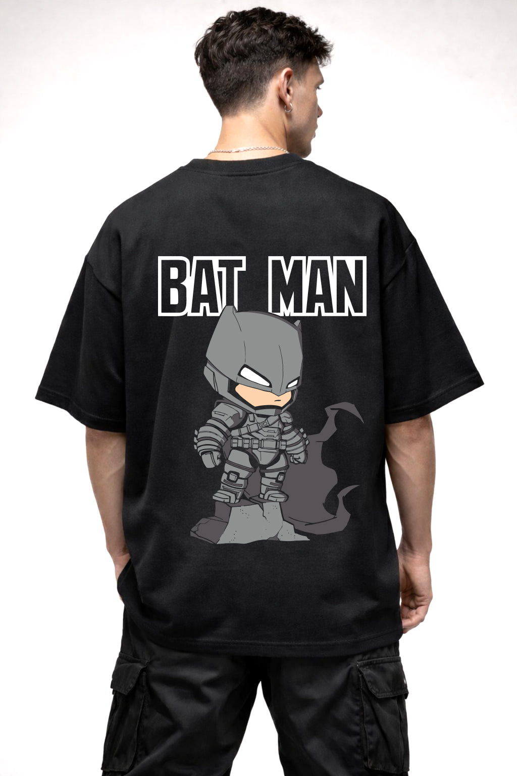 BATMAN ANIME GRAPHIC | BLACK OVERSIZED FIT TEE