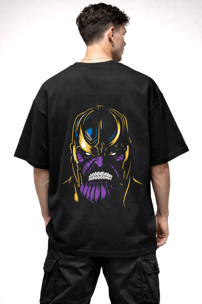 THANOS CARTOON GRAPHIC | BLACK OVERSIZED FIT TEE