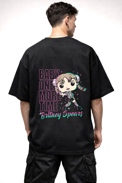 BRITNEY SPEARS CARTOON GRAPHIC | BLACK OVERSIZED FIT TEE