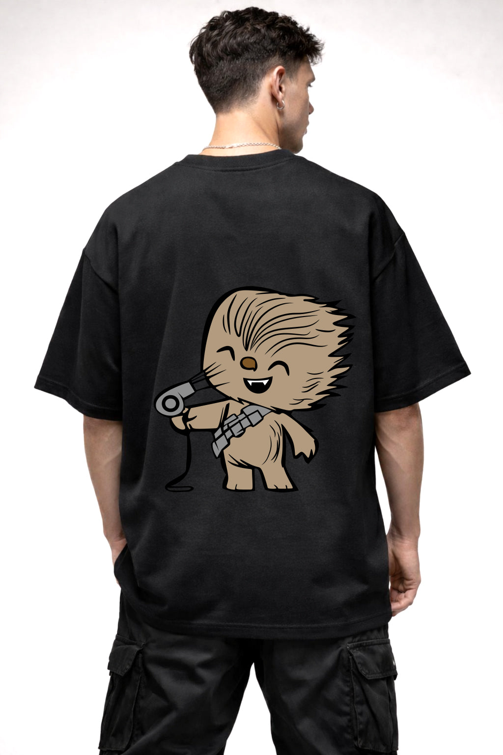 CARTOON GRAPHIC | BLACK OVERSIZED FIT TEE