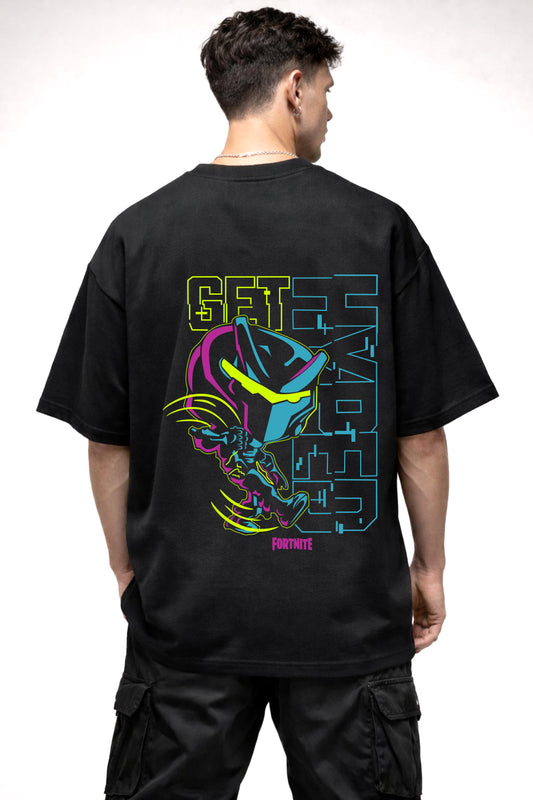 PREDATOR CARTOON GRAPHIC | BLACK OVERSIZED FIT TEE