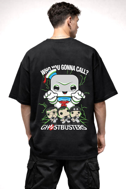 GHOSTBUSTERS CARTOON GRAPHIC | BLACK OVERSIZED FIT TEE