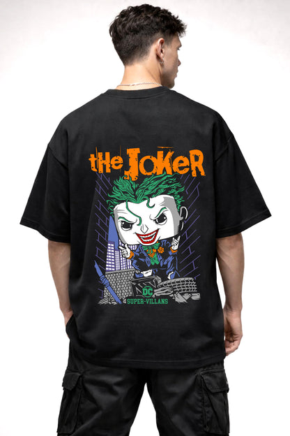 THE JOKER CARTOON GRAPHIC | BLACK OVERSIZED FIT TEE