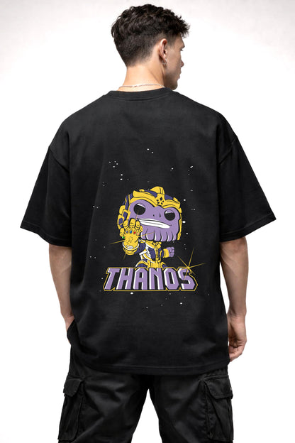 THANOS CARTOON GRAPHIC | BLACK OVERSIZED FIT TEE