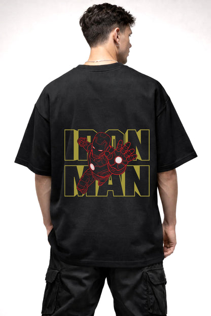 IRON MAN GRAPHIC | BLACK OVERSIZED FIT TEE